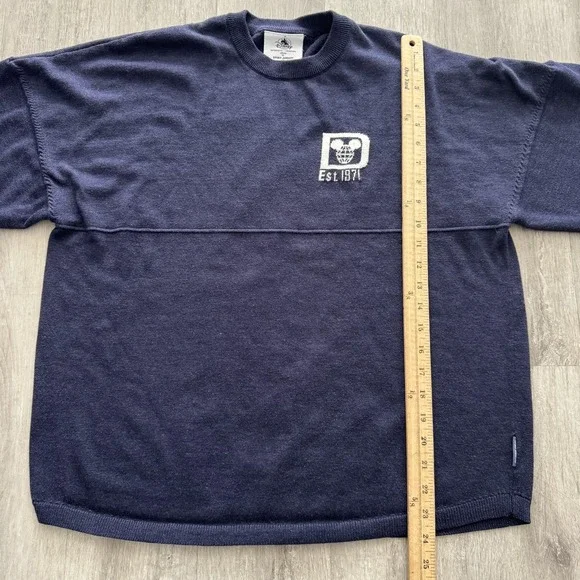 Disney Walt Disney World Spirit Jersey Sweater Womens Medium Blue Knit Pullover - Picture 4 of 6